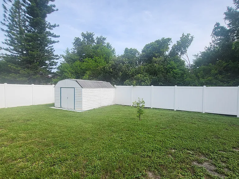 Backyard with shed