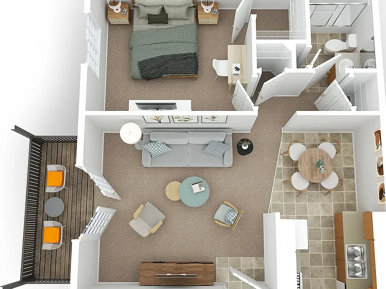 1 Bedroom with Balcony 1 Bedroom with Balcony