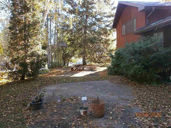 Large patio in backyard