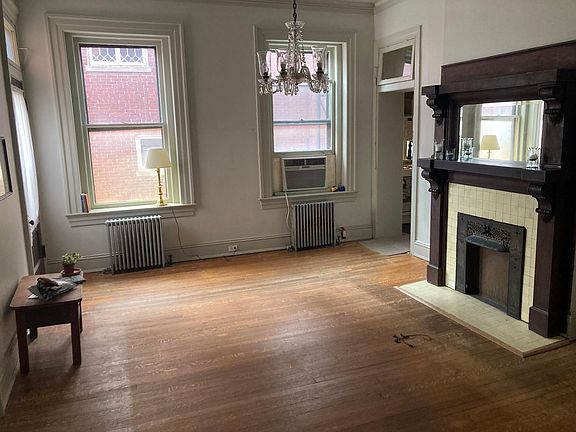 Living room leading to kitchen
