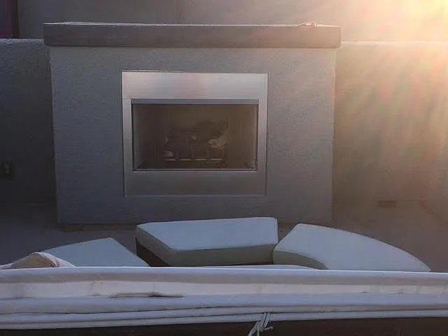 Fireplace on private rooftop