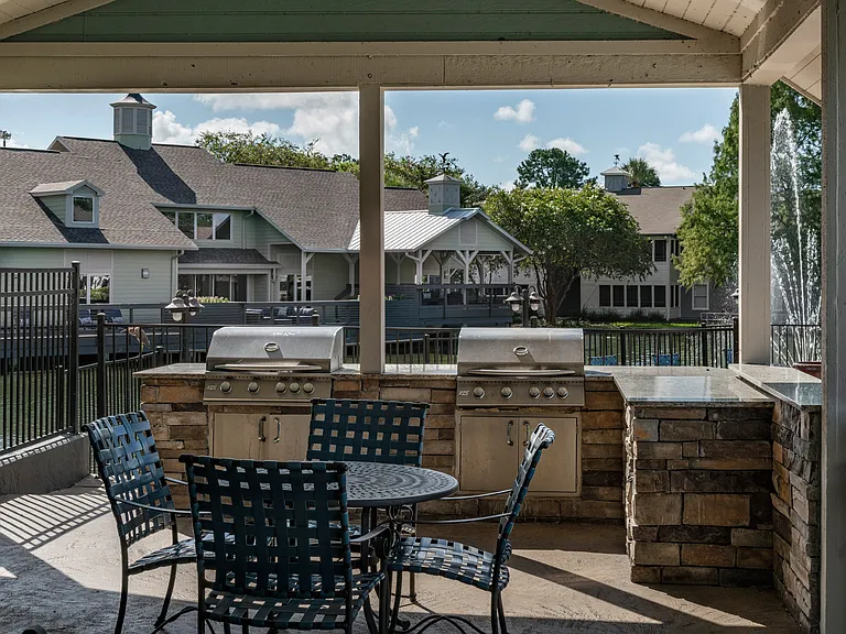 Community grills and covered lounge