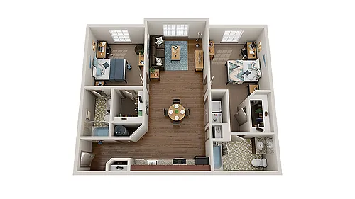 Floor plan 2x2 Renovated