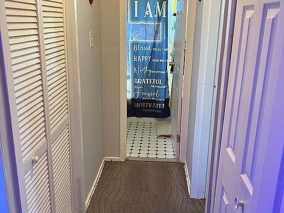 Hallway to bathroom