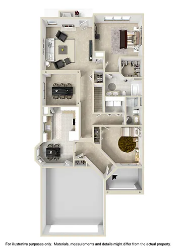 Floor plan Two Bedroom Townhouse