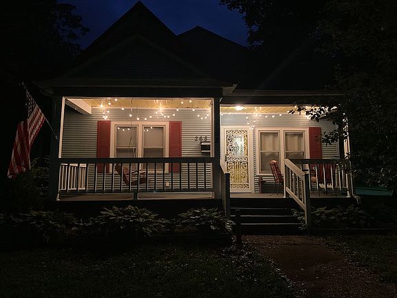 Front porch at night