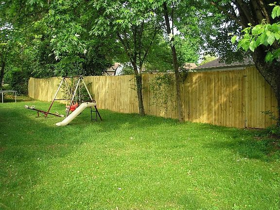 Large privacy fenced backyard
