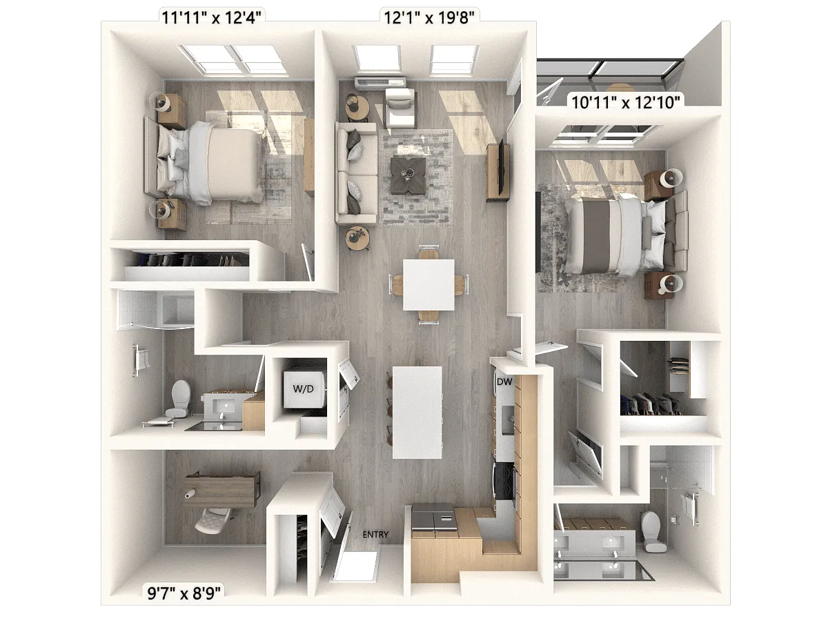 Floor plan B1D-1