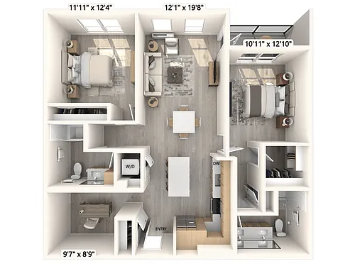 Floor plan B1D-1