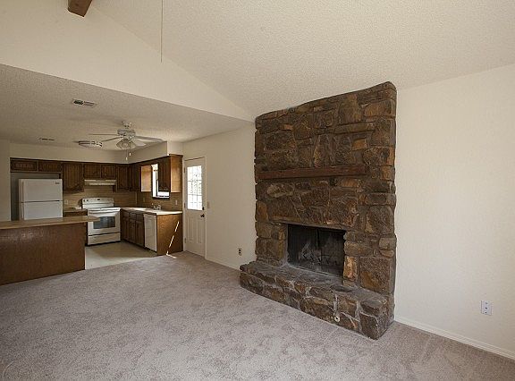 Spacious living room and kitchen