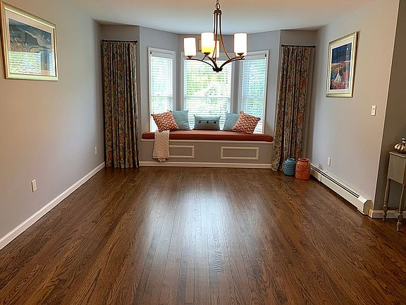 Dining room with window seat