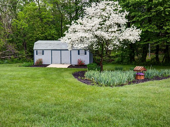 SHED, MATURE LANDSCAPING