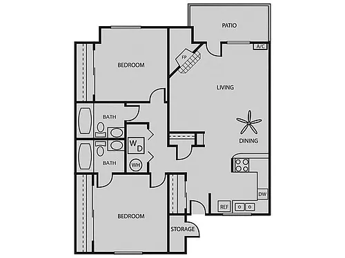 Floor plan Blue Spruce W/D Renovated Plus