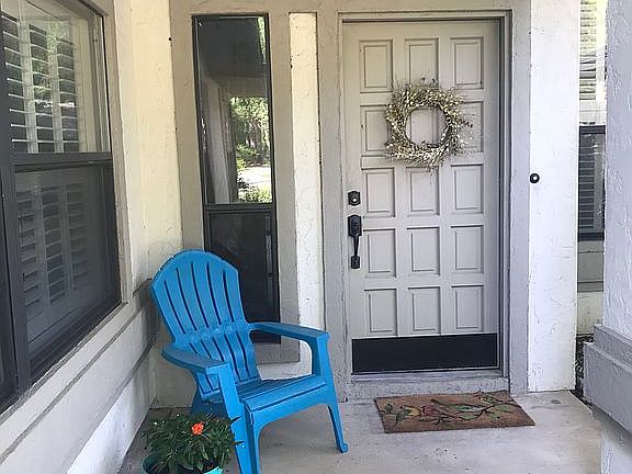 Peaceful covered front porch