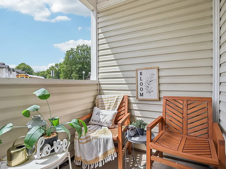 One bedroom outdoor living area.