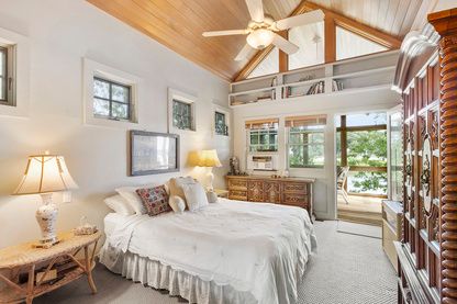  Master Bedroom on First Floor with Connecting Screened Sleeping Porch