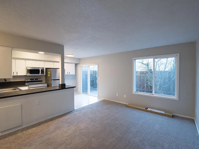 Brand new kitchen granite countertop, appliances, sink, faucets, paint and carpet.