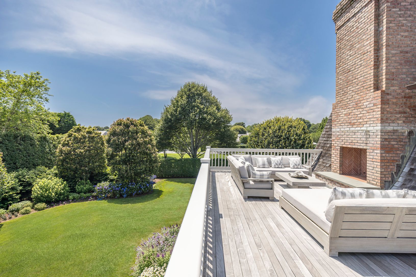  2nd level terrace with fireplace