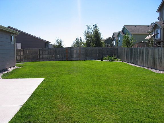 fully fenced backyard