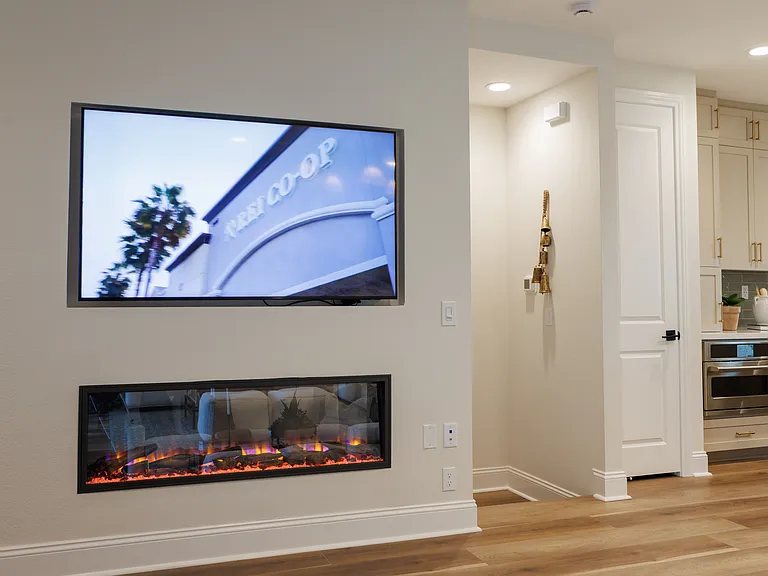 Photo is of model home