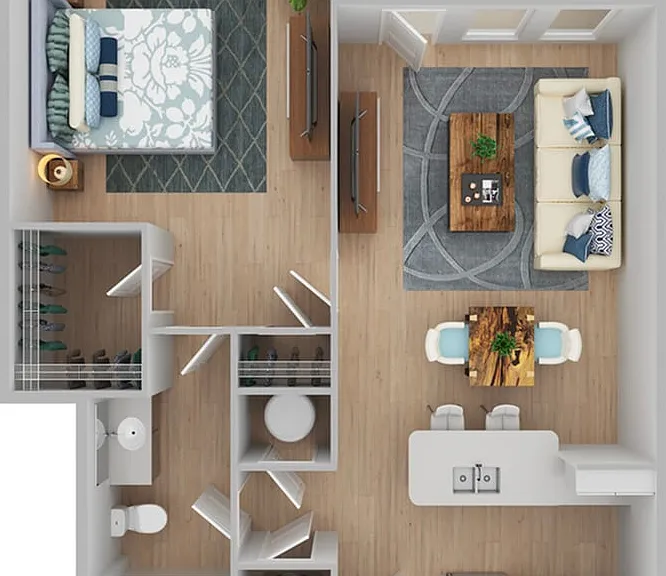 1 Bedroom | 1 Bath | 760 SF | Renovated 1 Bedroom | 1 Bath | 760 SF | Renovated