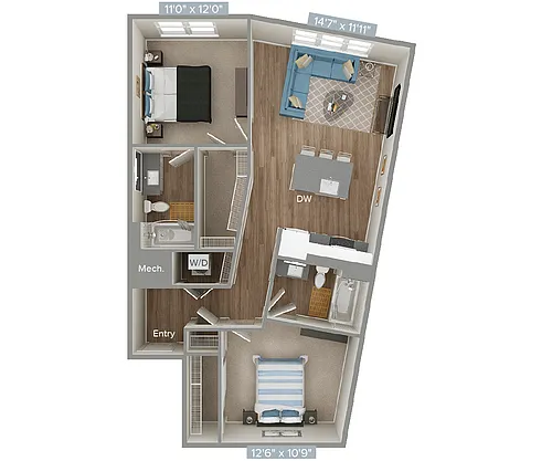 Floor plan A16D