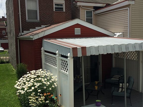 Yard and covered porch