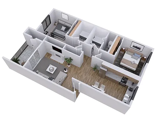 Floor plan 2 Bedroom 2 Bathroom