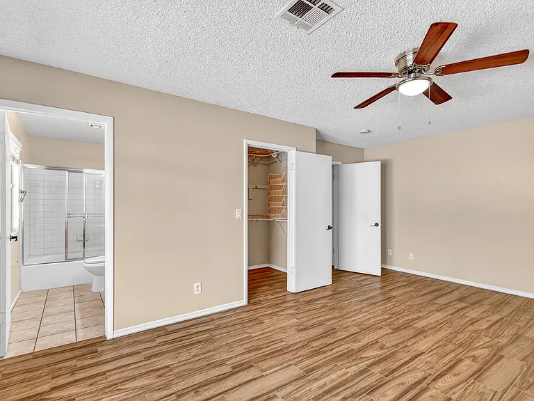 Master bedroom with bathroom