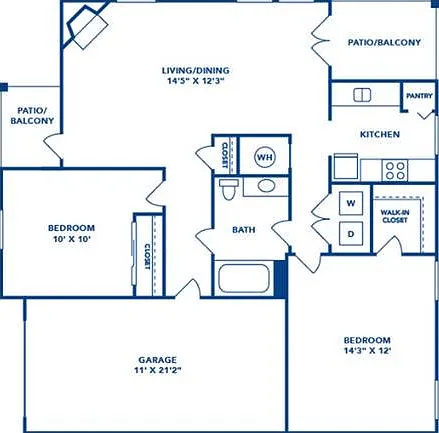 2 Bedroom | 1 Bath | 906 SF 2 Bedroom | 1 Bath | 906 SF