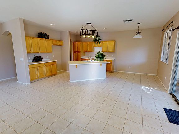Family room and kitchen