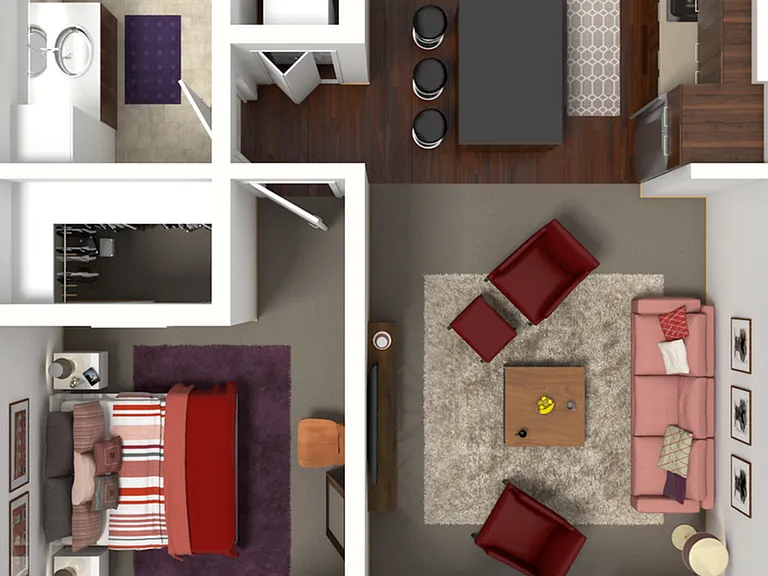 Floor Plan B1 | 50Twenty | Apartments in Madison, WI Floor Plan B1 | 50Twenty | Apartments in Madison, WI