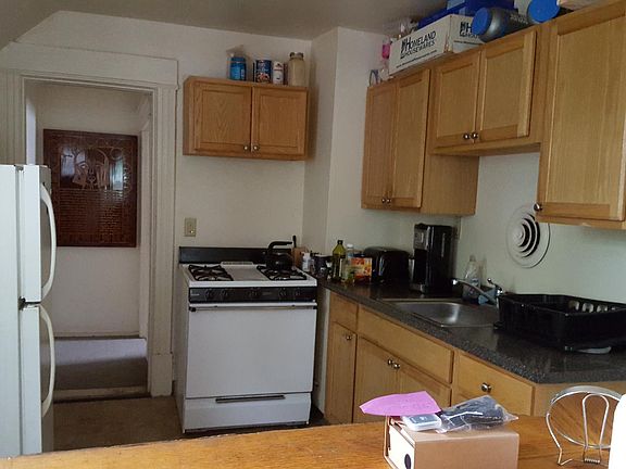 Kitchen and hall to bedroom