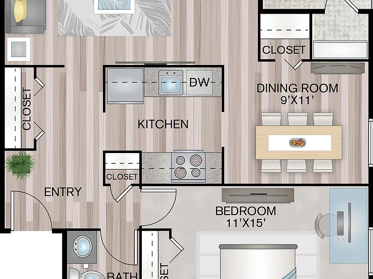 870 Sq. Ft. 870 Sq. Ft.