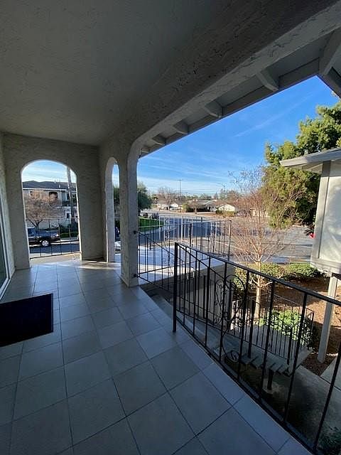 View from the front door; small private balcony