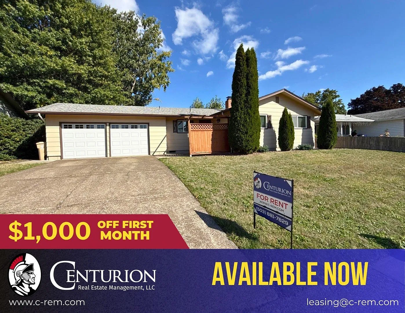 3 bed, 1.0 bath, 1023 sqft, $1,845 — Photo 1