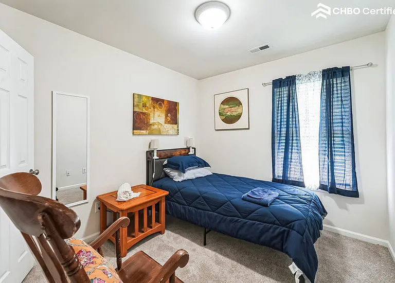 Twin bed with closet