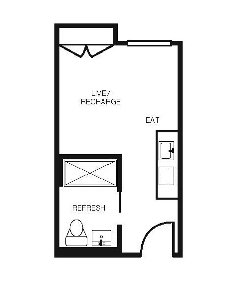 Floor plan Studio G & H