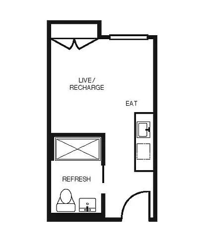 Floor plan Studio G & H