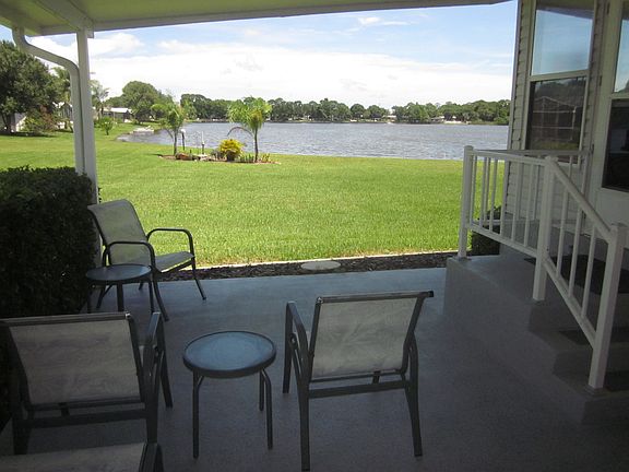 covered patio lake view