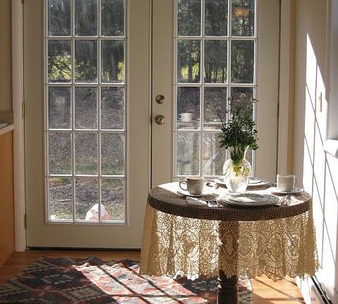 French doors to yard