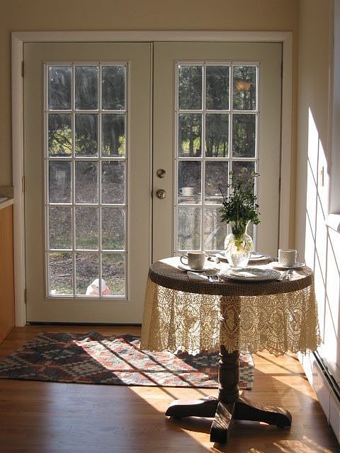French doors to yard