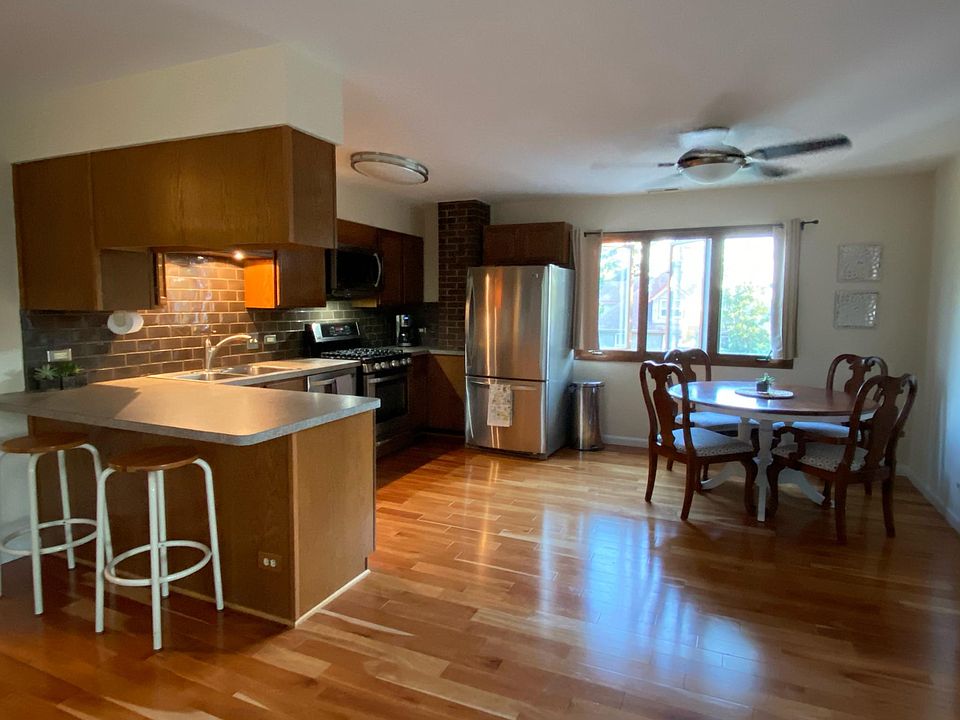 Large kitchen open to the living room