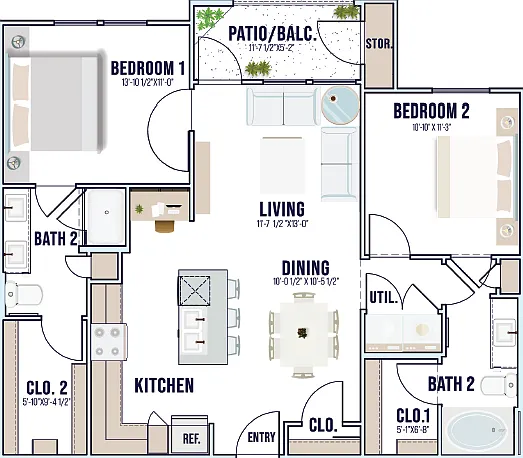 B3 | 1,014 sq ft B3 | 1,014 sq ft