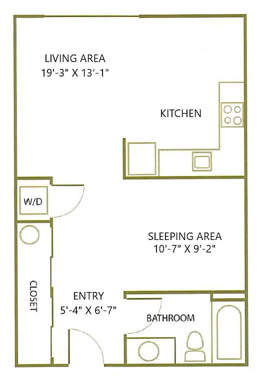Floor plan Studio-A-1C