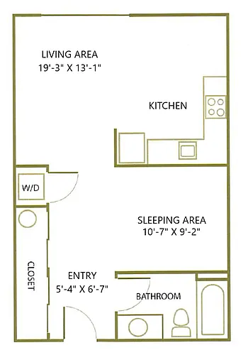 Floor plan Studio-A-1C