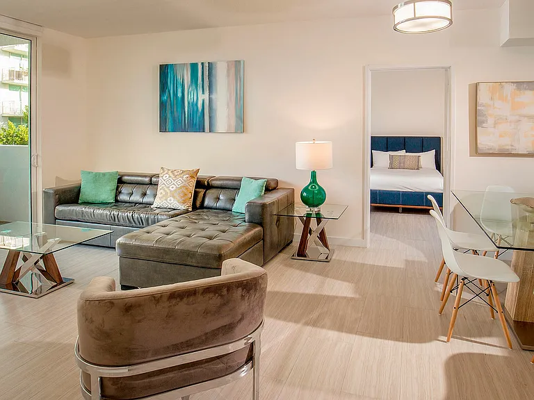 Bright and spacious living area with private outdoor space