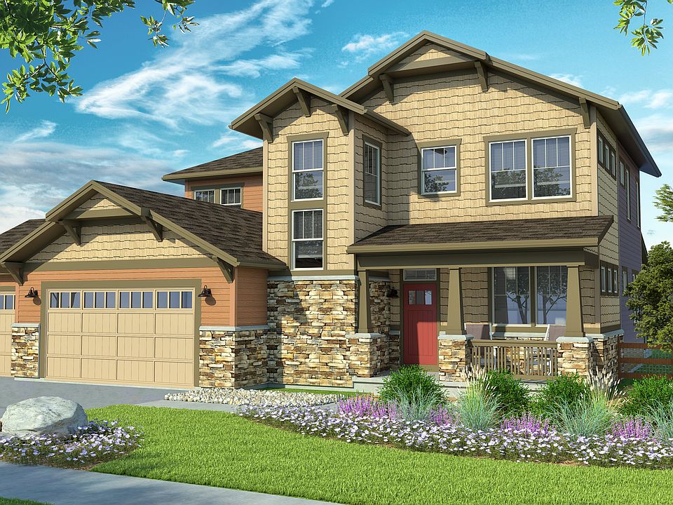 The Aspect - Exterior Rendering in the Colorado Rustic elevation