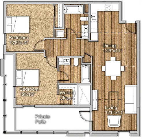 Floor plan 2x2G