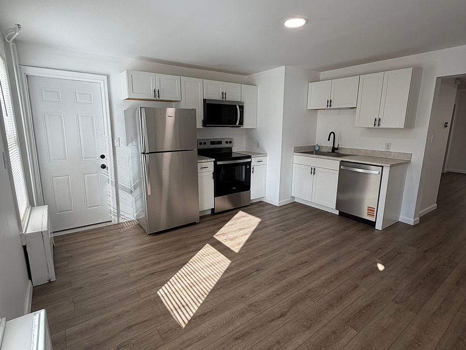 Modern kitchen with stainless steel appliances